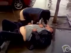 During the sexual encounter, the wasted father passes out.